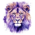 watercolor lion painting Lion King watercolor predator animals wildlife painting