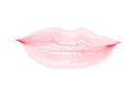 Watercolor lips glossy effect vector