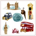 Watercolor London Set