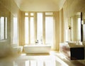 Watercolor of Luxury Marble Bathroom