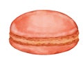 Watercolor macaron Hand drawn watercolor illustration isolated element