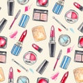 Watercolor Make up background