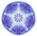 Watercolor mandala. Decor for your design, lace ornament. Royalty Free Stock Photo