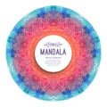 Watercolor mandala. Decor for your design Royalty Free Stock Photo