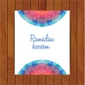 Watercolor mandala, lace ornament made of round pattern in oriental style. Royalty Free Stock Photo