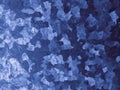 Watercolor Marine Camo. Blue Army Textile Design.