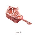 Watercolor meat Clipart - steak