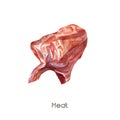 Watercolor meat Clipart - steak