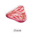 Watercolor meat Clipart - steak