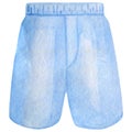 Watercolor men underpants. man underwear. Boxer shorts