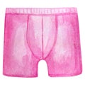 Watercolor men underpants. man underwear. Boxer shorts Royalty Free Stock Photo