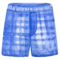 Watercolor men underpants. man underwear. Boxer shorts Royalty Free Stock Photo
