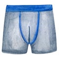 Watercolor men underpants. man underwear. Boxer shorts Royalty Free Stock Photo