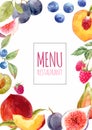 Watercolor menu template