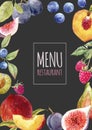 Watercolor menu template