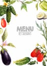 Watercolor menu template