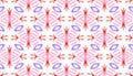 Seamless Mexican Pattern. Aquarelle Tie Dye. Royalty Free Stock Photo