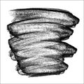 black and white spiral watercolor stain