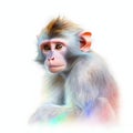 Watercolor Monkey Animal Illustration Isolated on White Background Royalty Free Stock Photo