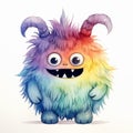 Watercolor Monster Moment Creative Spark Royalty Free Stock Photo