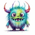 Watercolor Monster Moment Creative Spark Royalty Free Stock Photo