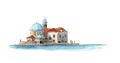 Watercolor montenegro illustration