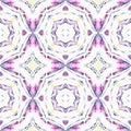 Watercolor Moroccan Ceramic Print Design.