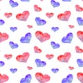 Watercolor multi-colored heart on a white background.