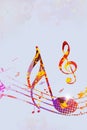 watercolor and multicolor Music background Royalty Free Stock Photo