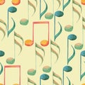 Watercolor music pattern