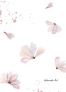 Watercolor natural art of floral decorated with pink gold drops Royalty Free Stock Photo