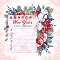 watercolor new year s resolutions abstract design vector illustration Royalty Free Stock Photo