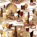 Watercolor octoberfest pattern Royalty Free Stock Photo