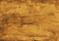 Watercolor old gold color background painting, antique texture. Watercolour brown yellow backdrop. Hand painted artistic overlay Royalty Free Stock Photo