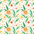 Watercolor orange pattern