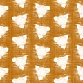 Watercolor orange polka dot texture background. Hand drawn irregular abstract circle seamless pattern. Textured linen