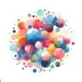 watercolor paint colorful paint spot on white background