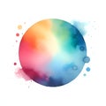 watercolor paint colorful paint spot on white background