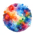 watercolor paint colorful paint spot on white background