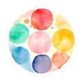 watercolor paint colorful paint spot on white background