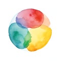 watercolor paint colorful paint spot on white background