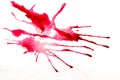 watercolor paint red strokes brush stroke color texture Royalty Free Stock Photo