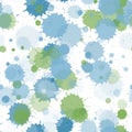 Watercolor paint transparent stains vector seamless grunge background. Royalty Free Stock Photo