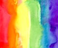 watercolor painted rainbow background. Royalty Free Stock Photo