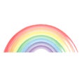 Watercolor painted rainbow. vector format illustration