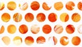 Watercolor painted texture with yellow, orange and red circles. Royalty Free Stock Photo