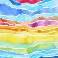 Watercolor painting abstract mountain pattern illustration design