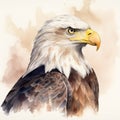 A watercolor painting of a Bald Eagle generative AI Royalty Free Stock Photo