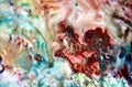 Vivid red blue green colors, bright pastel paint acrylic watercolor background, colorful texture Royalty Free Stock Photo