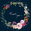 Watercolor painting Crown precisely cut flower style There is space to put text Needles Royalty Free Stock Photo